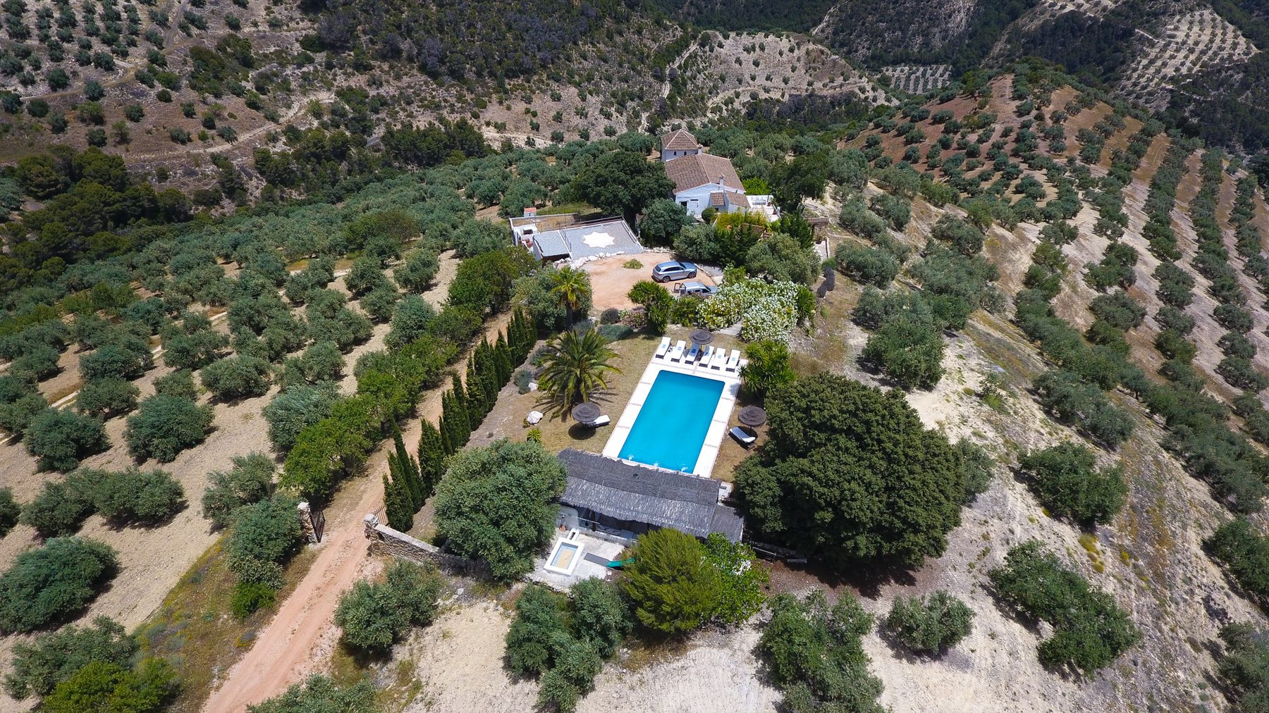 The pool from above